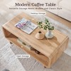 48" Coffee Table, Mondern Coffee Table with Open Storage Compartment, Wood Rectangular Center Table for Living Room - 2 of 4