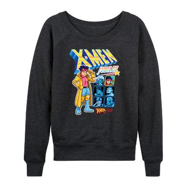 Women's X-Men Jubilee Pixel Lightweight French Terry Wide Neck