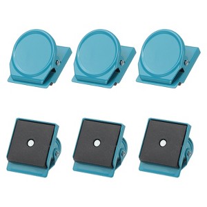Unique Bargains Stainless Steel Hooks and Hangers Refrigerator Magnetic Clips 1.38" x 1.22" 6 Pcs - 1 of 3