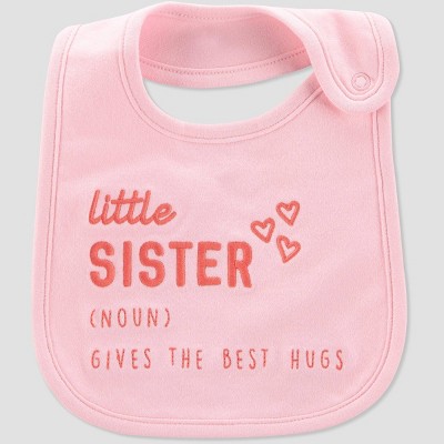Baby Girls' 'Little Sister' Bib - Just One You® made by carter's Pink