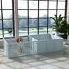 PawHut 81" x 40" Whelping Box for Dogs Built for Mother's Comfort, Newborn Puppy Supplies, Puppy Playpen with Adjustable Height Entrance Door - 2 of 4