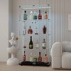 Multi-Use Tempered Glass Cabinet with LED Lighting, Lock, and Adjustable Feet for Any Space - 2 of 4