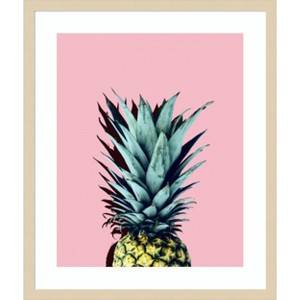 Amanti Art Pineapple art 1 by Vitor Costa Wood Framed Wall Art Print - 1 of 4