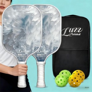 LUZZ Pickleball Paddle Set of 2 – T700 Carbon Fiber, Sandblasted Surface, Honeycomb Core, Ergonomic Grip - 1 of 4