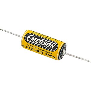 Allparts Allparts Emerson Custom Paper-in-Oil Capacitors 0.022uf Yellow & Cream 20-Pack - 1 of 1