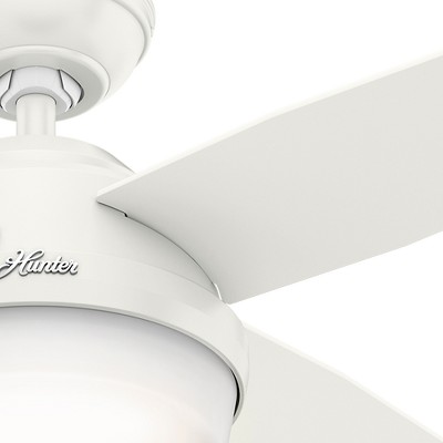 Dempsey 44" Fresh White LED Ceiling Fan with Remote and Reversible Blades