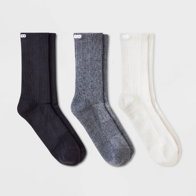 Pair Of Thieves Men's Neutral Crew Socks 3pk - Gray 6-12 : Target