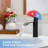 WOWOW Single Handle Waterfall Bathroom Faucet with Deckplate - 4 of 4