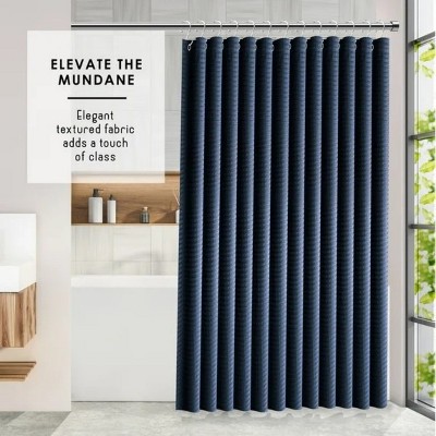 LunaLulinlk Waffle Weave Heavy Duty Fabric Shower Curtain