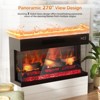 ROVSUN 36'' Electric Fireplace Insert w/Remote Control, 3-Side Glass Recessed Electric Fireplace Heater with Timer & 20 Flame Color, 1400W - 4 of 4