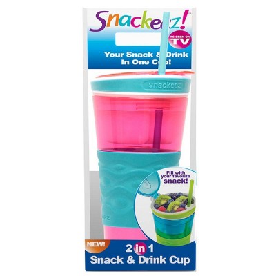 Snackeez 2-in-1 Snack & 24oz Drink Cup Pink/Purple