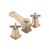 ALEXOUN  Two Handle Widespread High-arc Bathroom Faucet with Drain Assembly, Brushed Gold - 4 of 4