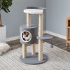 Two by Two Ashville - Gray Scratching Post Cat Furniture - 39.4 in. Tall - 2 of 4