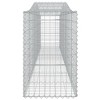 vidaXL Gabion Basket Arched Gabion Basket Planter for Flower Galvanized Iron - 157.5" x 19.7" x 31.5"/39.4" - 1 - 4 of 4