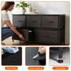 JIONJOY 5 - Drawer Dresser Fabric Dresser Storage Unit Side Table with Metal Frame - 4 of 4