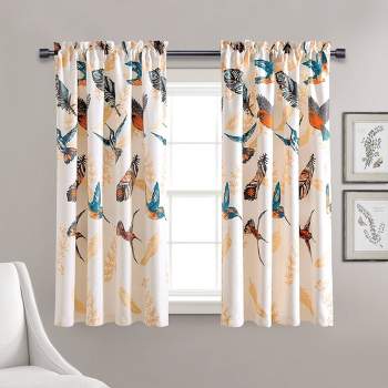 Set of 2 Bird Breeze Light Filtering Window Curtain Panels - Lush Décor
