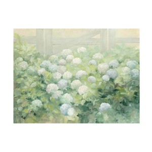 Trademark Fine Art -Julia Purinton 'Hydrangea Lane Flowers' Canvas Art - 1 of 4