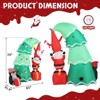Angel Sar 6FT Inflatable Christmas Tree with Santa & Elf, LED Lighted Blow Up Yard Decoration, Outdoor Indoor Holiday Decor - 3 of 4