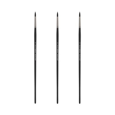 Black Swan Synthetic Red Sable Round Paint Brushes Sets of 2 -  Professional Quality Long Handle Paint Brushes for Oil, Heavy Body Media and Acrylic - - image 1 of 4