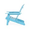 Malibu Outdoor Acacia Wood Adirondack Chair Teal - Christopher Knight Home: Rustic, Foldable, Weather-Resistant - 4 of 4
