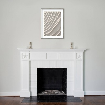 25" x 33" Sand Abstract Nature Vistas Framed Wall Art