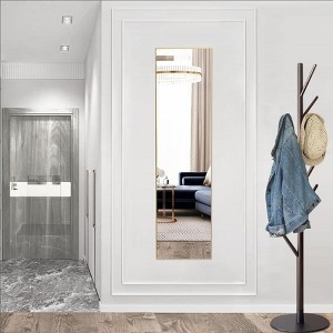 DOMETOUR Floor Standing Mirror Rectangle Wall Mirror with Stand Aluminum Alloy Thin Frame for Living Room Cloakroom - 1 of 4