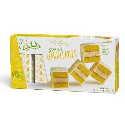 Cakebites Sweet Lemon Layers - 8oz/4ct