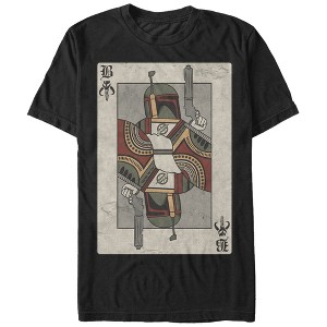 Men's Star Wars Boba Fett Playing Card T-Shirt - 1 of 4