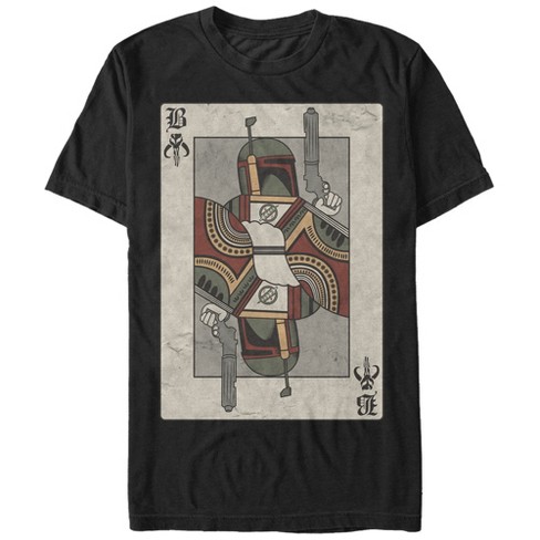 Hjelm seng Baglæns Men's Star Wars Boba Fett Playing Card T-shirt : Target