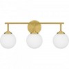 Quoizel Lighting Eloise 3 - Light Vanity in  Aged Brass - 3 of 4