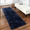Fluffy Runner Rug Soft Shag Plush Area Rug Non-Slip Nursery Dorm Fuzzy Bedside Rug Kids Room Home Decor Tie-Dye - 2 of 4