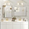 Apmir Rectangular Aluminum Alloy Framed and Tempered Glass Wall Bathroom Vanity Mirror in Matte Black/ Gold/ Silver/ Brown - 3 of 4