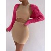 Ribbed Bolero for Women Sweater Shrugs Cropped Open Front Sweater Cardigan Long Sleeve Crop Top,Rose - L - 3 of 4