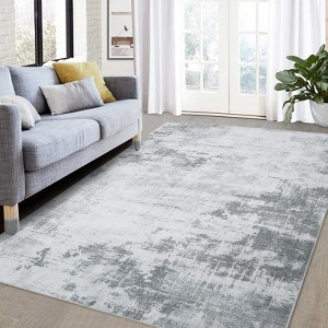 Washable Area Rug Modern Abstract Rug Non Slip Non Shedding Rug - 1 of 4