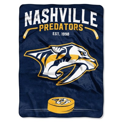 NHL Nashville Predators Inspired Raschel Throw Blanket