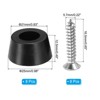 Unique Bargains Rubber Non Slip Shock Absorption Durable Furniture Pads Black - 2 of 4