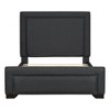 HomeRoots Black Tufted Velvet Upholstered Queen Bed Frame - 4 of 4