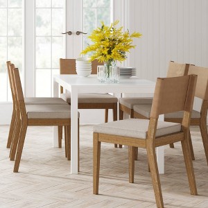 Nathan James Set of 6 Linus Dining Chair Brown Faux Leather - 1 of 4