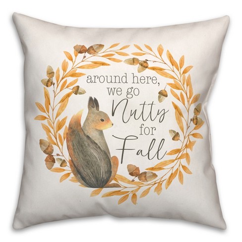 Creative Products Nutty For Fall 20 x 20 Spun Poly Pillow - image 1 of 3