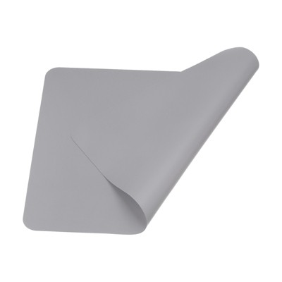 Unique Bargains Kitchen Reusable Non-Stick Heat Resistant Silicone Placemats Baking Mats Dark Grey 4 Pcs