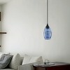 Dewdrop 4.7" Mini Glass Pendant Light, Brown White Marble Glass, Vintage Hanging Ceiling Lamp - 4 of 4