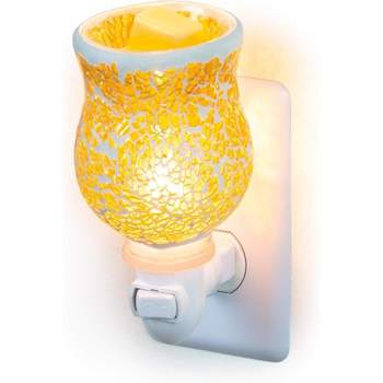 VP Home Wall Plug-in Wax Warmer for Scented Wax Mosaic Glass Gleaming  Silver Tile Electric Home Fragrance Warmer for Essential Oils Candle Wax  Melts and Tarts Scent Warmer Night Light : 