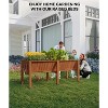 COZONY Cedar Raised Garden Bed with Legs — Elevated Wooden Planter Box with Hooks for Growing Vegetables & Herbs on Patio, Balcony & Backyard - 4 of 4