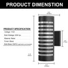 DORESshop 2-Light Black Aluminium E26 Waterproof Wall Lantern Sconce, Modern Wall Lamp for Hallway Porch - 4 of 4