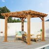 Christopher Knight Home Thayer Outdoor 10' x 10' Acacia Wood Pergola, Teak - 2 of 4