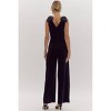 Women's Wide Leg Jumpsuit With Sequin Bow Shoulder - entro - 4 of 4