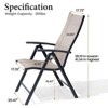 Crestlive Products 2-piece patio chair foldable outdoor chair with adjustable backrest patio dining chair iron frame - 2 of 4