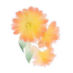 Unique Bargains Flowers Pattern Hair Clip 4.53"x3.15" Orange 1 Pc - 1 of 4