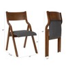 PAGED  Set of 2  Space-Saving Upholstered Folding Dining Chairs with Padded Seat,Armless Chairs for Kitchen,Living Room - 3 of 4