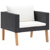 vidaXL Garden Sofa Black PE rattan Single Seat Modular Garden Sofa - 2 of 4